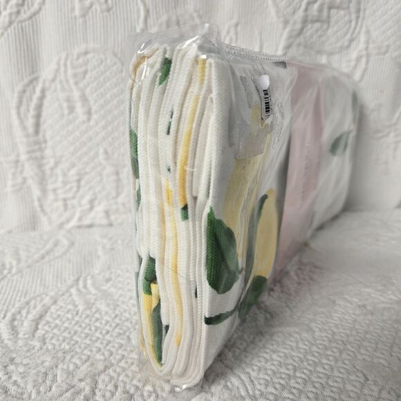 KATE SPADE New York Make Lemonade Large Reusable Designer Cotton Napkins NWT - Picture 3 of 3